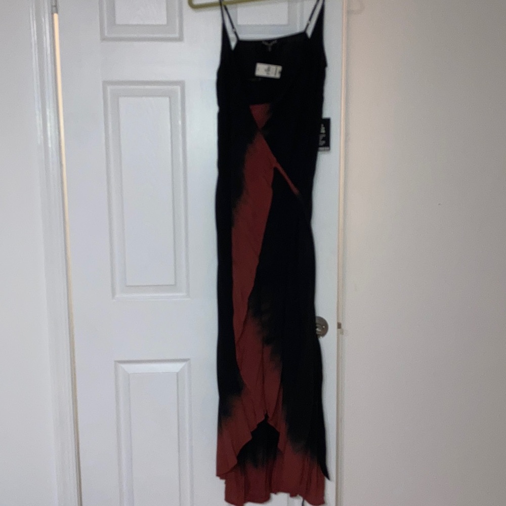 New Black and deep red colored midi from express.